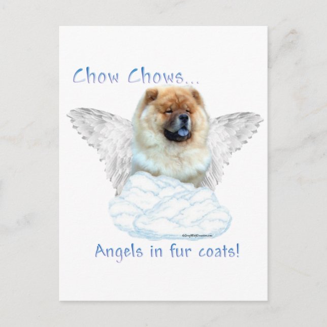 Carte Postale Chow Chow Angel (Devant)