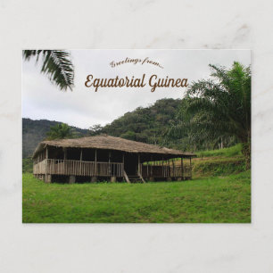 Carte Postale Choza ou hutte en Guinée équatoriale