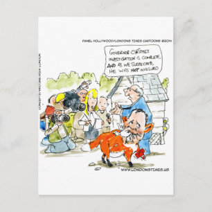 Carte Postale Chris Christie comme un renard drôle