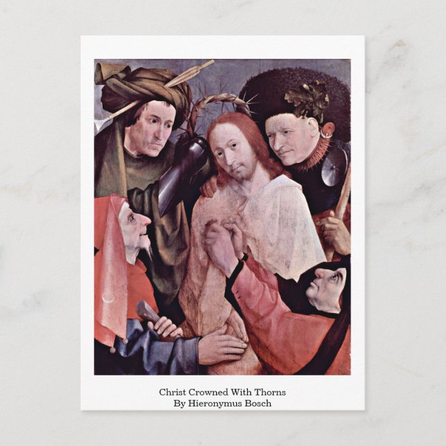 Carte Postale Christ A Couronné D'Épines. Par Hieronymus Bosch (Devant)