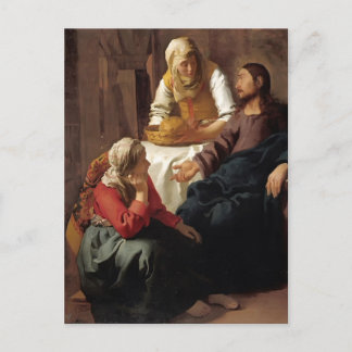 Carte Postale Christ à la Maison de Marthe, Marie par Johannes V