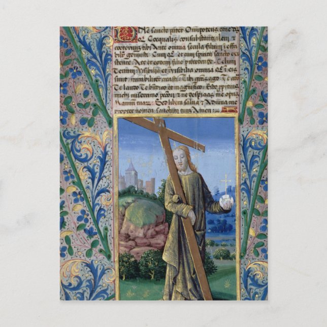 Carte Postale Christ avec la Croix et l'orbe (Devant)