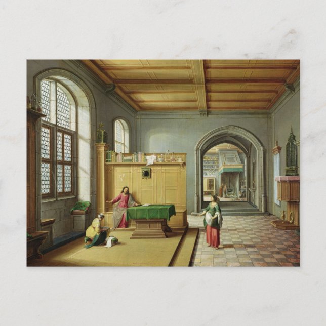 Carte Postale Christ dans la Maison de Martha et Marie (Devant)
