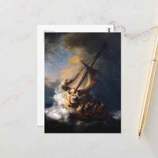 Carte Postale Christ dans la tempête sur la mer de Galilée
