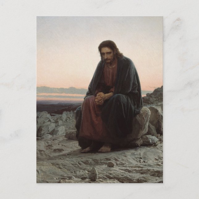 Carte Postale Christ dans le désert (Devant)