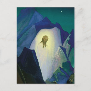 Carte Postale "Christ dans le désert" par Nicholas Roerich