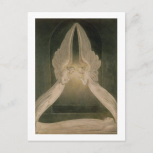 Carte Postale Christ dans le sépulcre, protégé par les anges