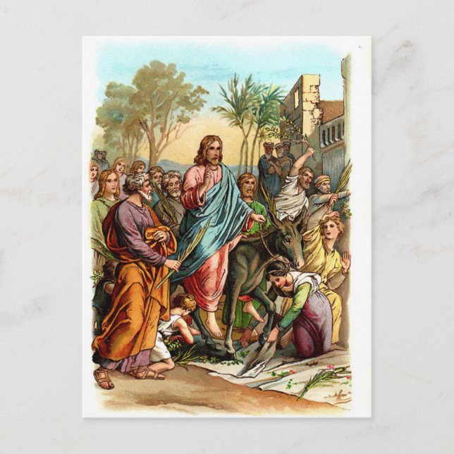 Carte Postale Christ entrant à Jérusalem (Devant)