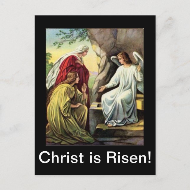 Carte Postale Christ est ressuscité, Il est certainement ressusc (Devant)