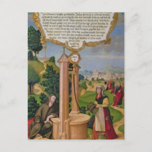 Carte Postale Christ et la femme de Samarie au puits de Jacob