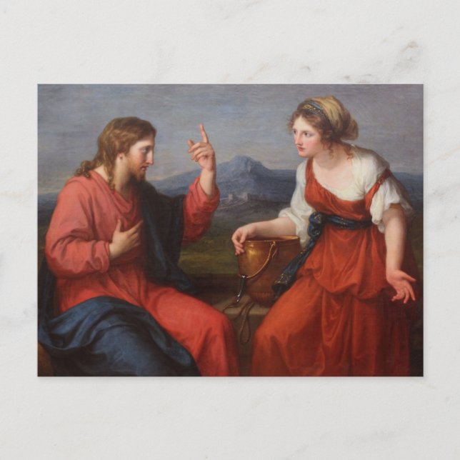 Carte Postale Christ et la femme samaritaine, Angelica Kauffman (Devant)