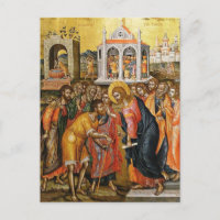 Christ guérir les aveugles par Emmanuel Tzanes