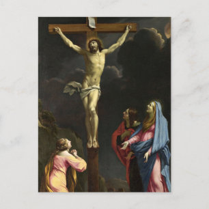Carte Postale Christ sur la Croix par Eustache Le Suer