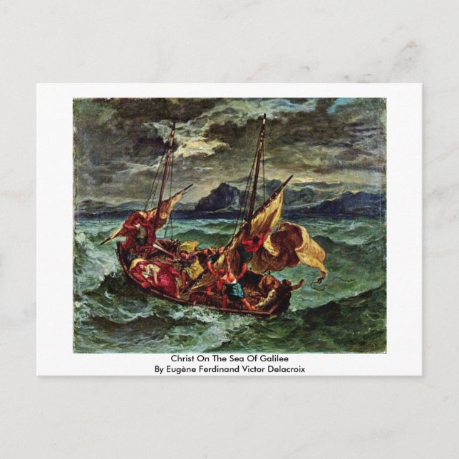 Carte Postale Christ Sur La Mer De Galilée (Devant)