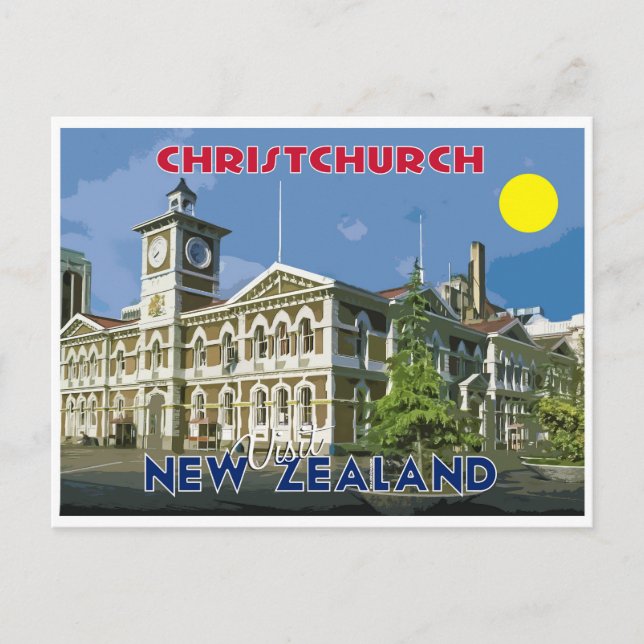 Carte Postale Christchurch, Visit New Zealand (Devant)