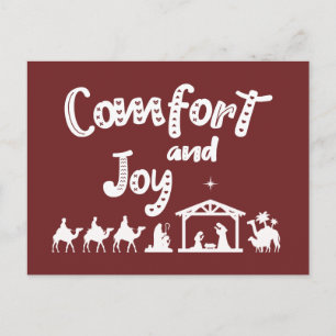 Carte Postale Christian Christmas Joy Scène de la Nativité