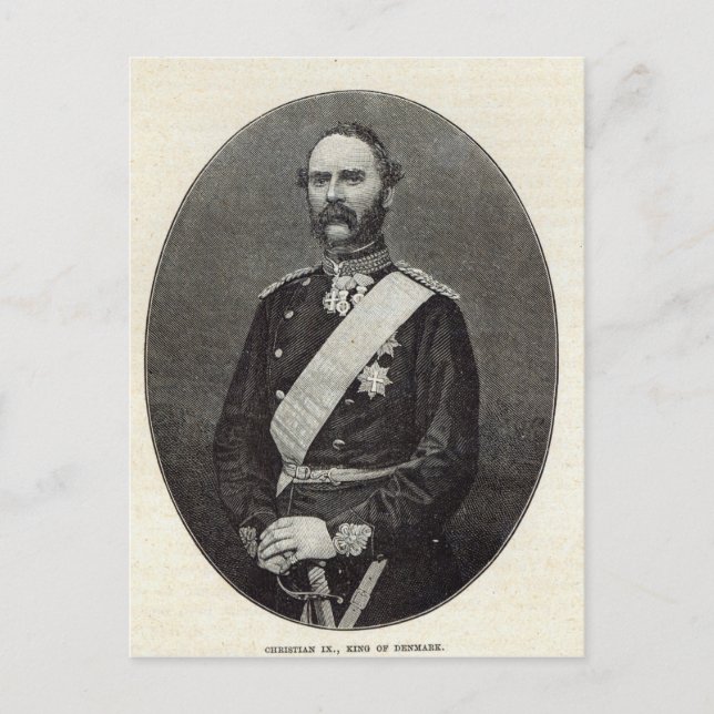 Carte Postale Christian IX, roi du Danemark (Devant)