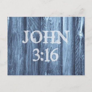 Carte Postale Christian Jean 3:16 Verse de la Bible