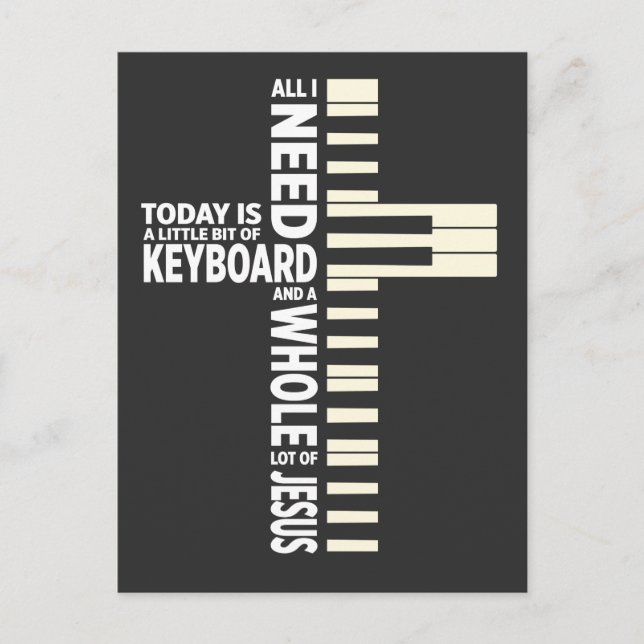 Carte Postale Christian Keyboard Musician Jesus Lover Band (Devant)