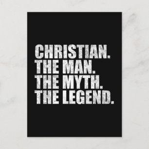 Carte Postale Christian l'homme le mythe la légende