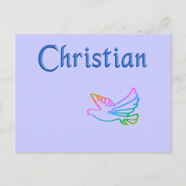 Carte Postale Christian Rainbow Dove (Devant)
