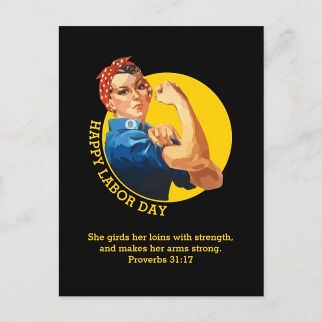 Carte Postale Christian ROSIE RIVETER Fête du Travail (Devant)