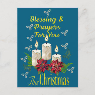 Carte Postale Christmas Candle Blessings and Prayers