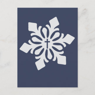 Carte Postale Christmas Cross Snowflake Ornate Classic