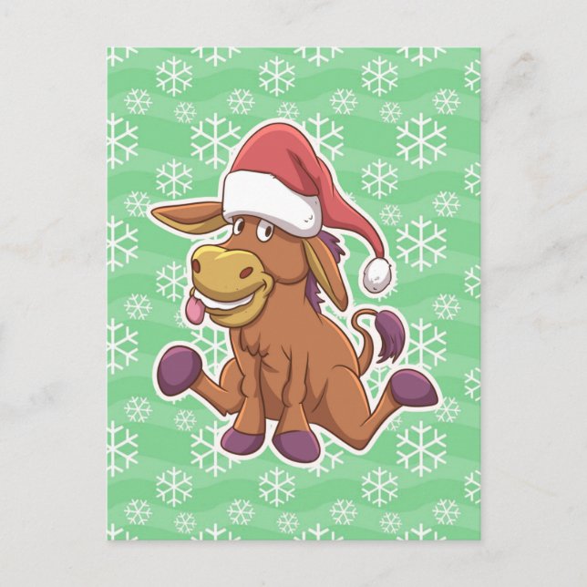 Carte Postale Christmas Donkey (Devant)