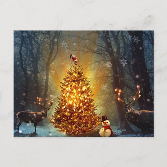 Carte Postale Christmas Forest. (Devant)