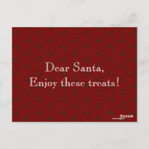 Carte Postale Christmas Holly