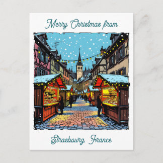 Carte Postale Christmas Market in Strasbourg, France