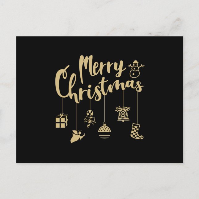 Carte Postale Christmas Ornaments Decoration Merry Christmas (Devant)