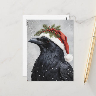 Carte Postale Christmas Raven