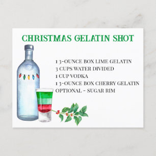 Carte Postale Christmas Shot Drink Recette Fête Fête