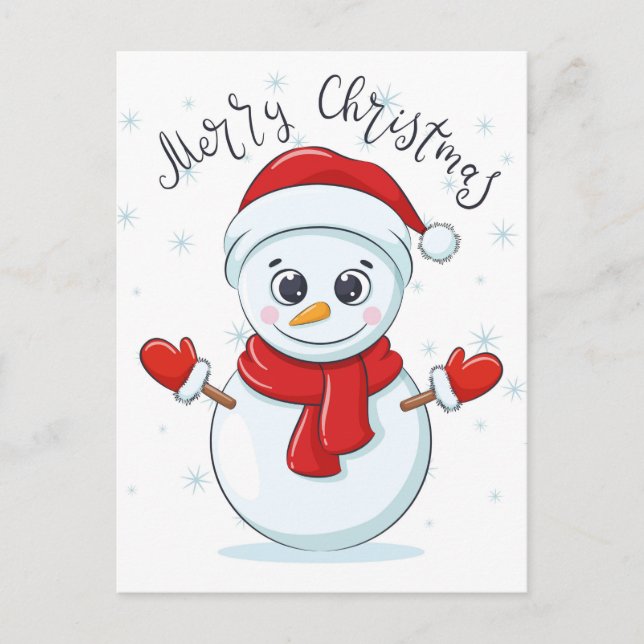 Carte Postale Christmas Snowman (Devant)
