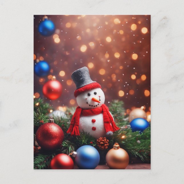Carte Postale Christmas Snowman (Devant)