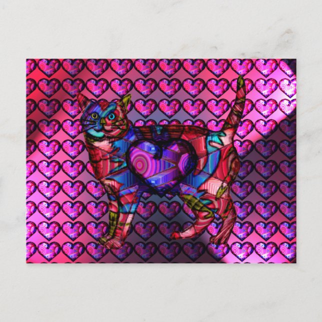 Carte postale Chroma Calico Hearty (Devant)