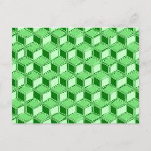 Carte Postale Chrome 3-d boîtes - vert émeraude