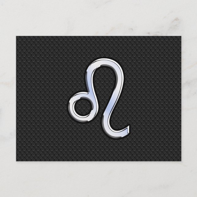 Carte Postale Chrome Comme Leo Zodiac Connexion sur Snake Skin D (Devant)