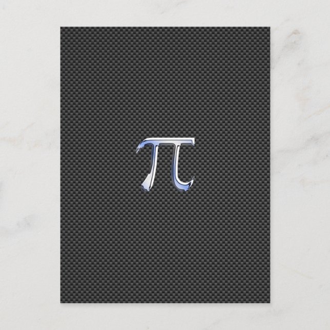 Carte Postale Chrome comme symbole Pi sur l'impression de fibre  (Devant)
