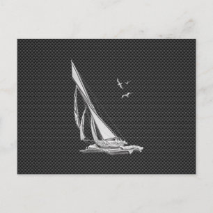 Carte Postale Chromes Like Sailboat on Carbon Fiber