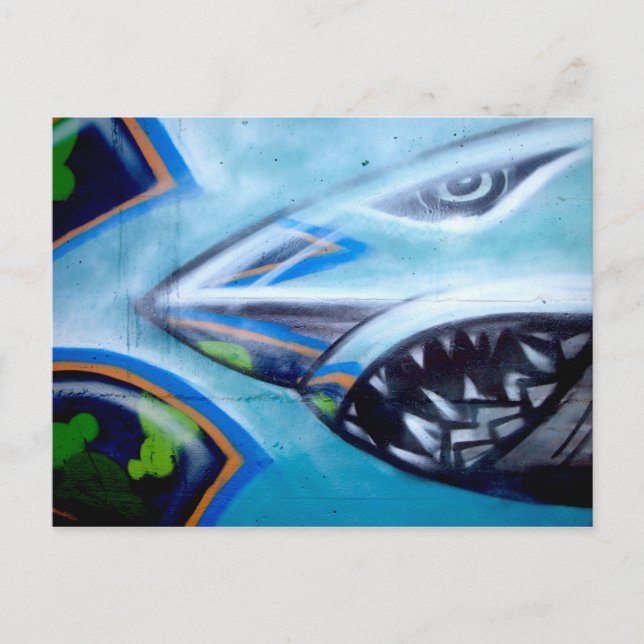 Carte postale Chromie Da Shark (Devant)