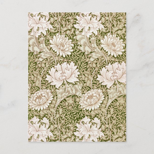 Carte Postale Chrysanthème d'or, William Morris (Devant)