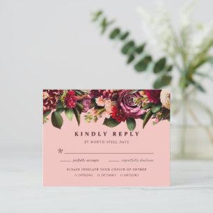 Carte Postale Chrysanthème romantique sur Gossamer Pink