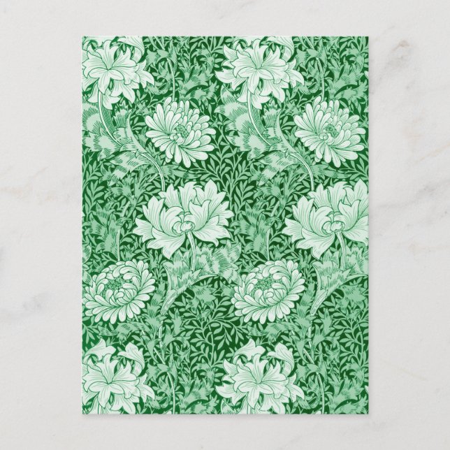 Carte Postale Chrysanthemum Green, William Morris (Devant)