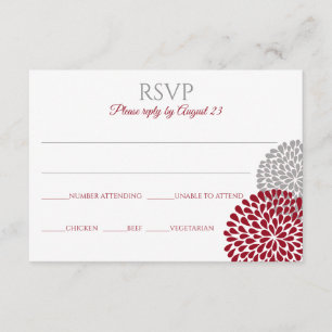 Carte postale Chrysanthemum RSVP   Marsala & Grey
