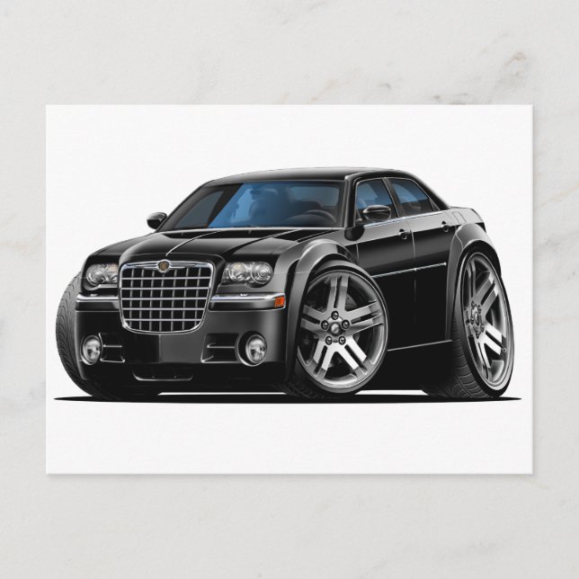 Carte Postale Chrysler 300 Black Car (Devant)