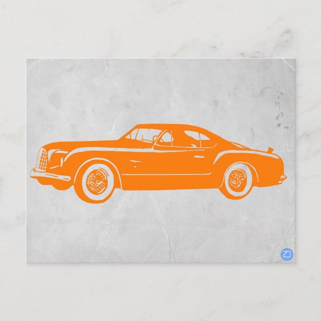 Carte Postale Chrysler Vintage Orange (Devant)
