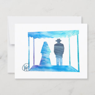 Carte Postale Chupah Juive Mariage Canopée Art